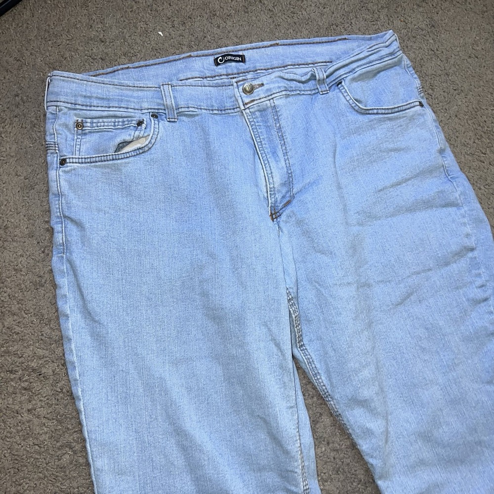 Origin USA Straight Jeans Men's 3 Light Wash Stretch Denim Made in USA